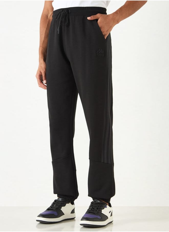 Kappa Striped Track Pants with Drawstring Closure and Pockets