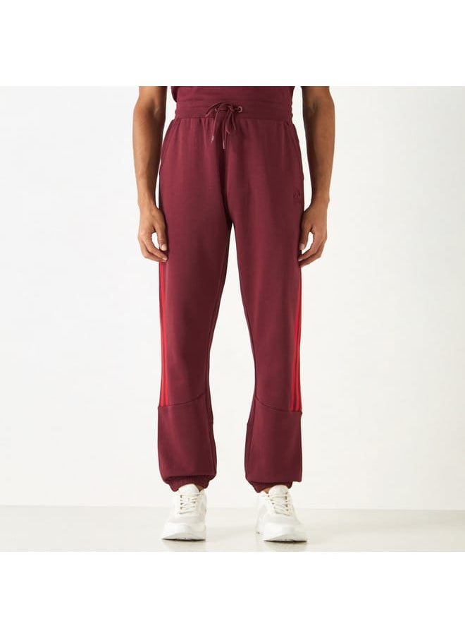 Kappa Striped Track Pants with Drawstring Closure and Pockets