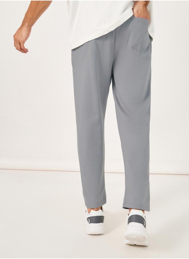 Slogan Print Oversized Open Hem Joggers
