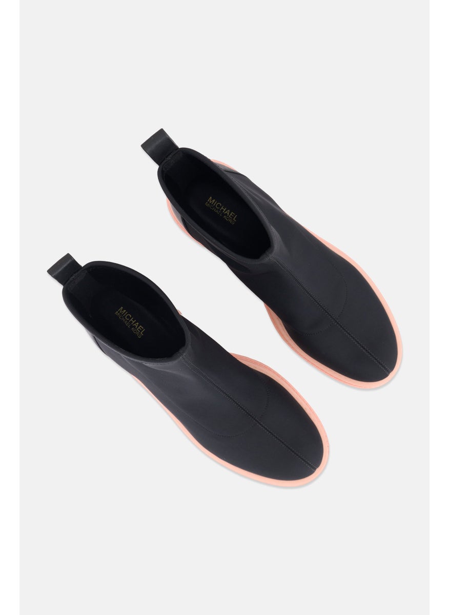 Women Medium Slip On Ankle Boots, Black