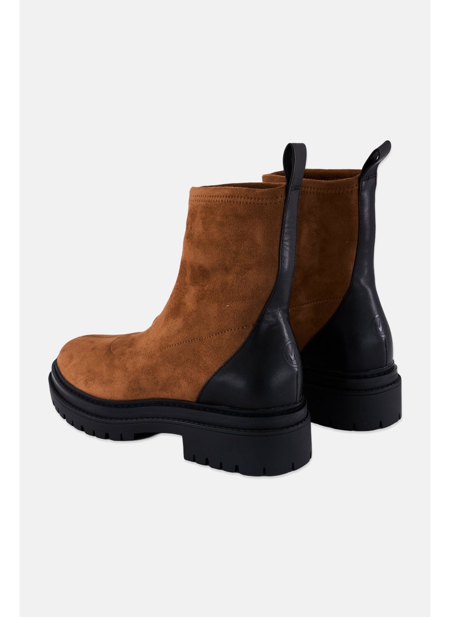 Women Medium  Comet Lug Slip On Ankle Boots, Brown