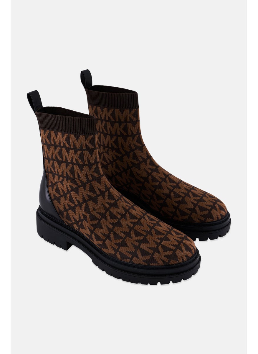 Women Medium Comet Lug Slip On Ankle Bootie, Dark Brown