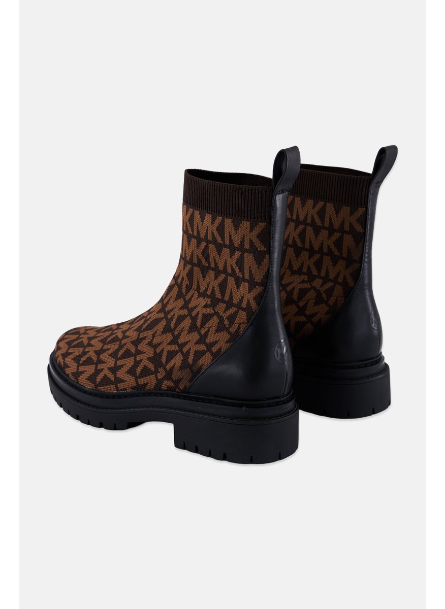 Women Medium Comet Lug Slip On Ankle Bootie, Dark Brown