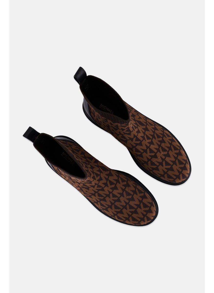 Women Medium Comet Lug Slip On Ankle Bootie, Dark Brown