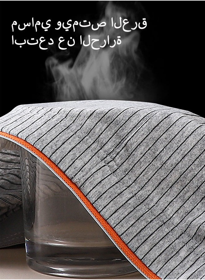 3 Piece Men's Cotton Boxer Briefs Breathable Stretch Underwear Stripe Casual Shorts Underwear
