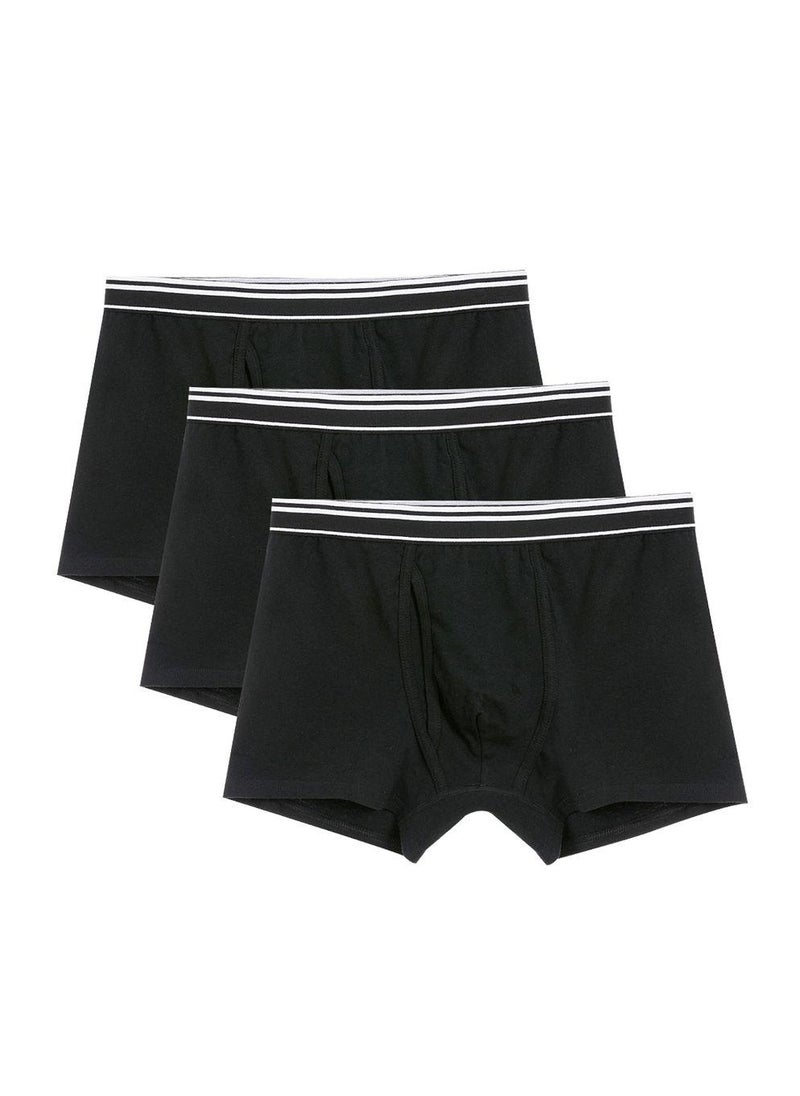 Men's Jersey Trunks - 3-Pack, Cotton Spandex, Jacquard Waistband