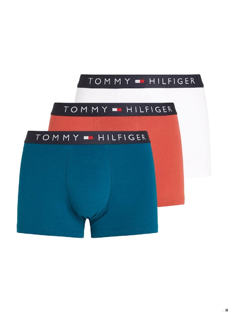 Men's 3-Pack Trunks - Cotton, Multicolour