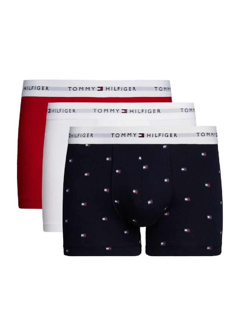 Men's 3-Pack Trunks - Cotton, Multicolour