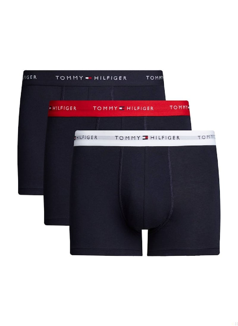 Men's 3 Pack Trunks - Cotton, Multicolour