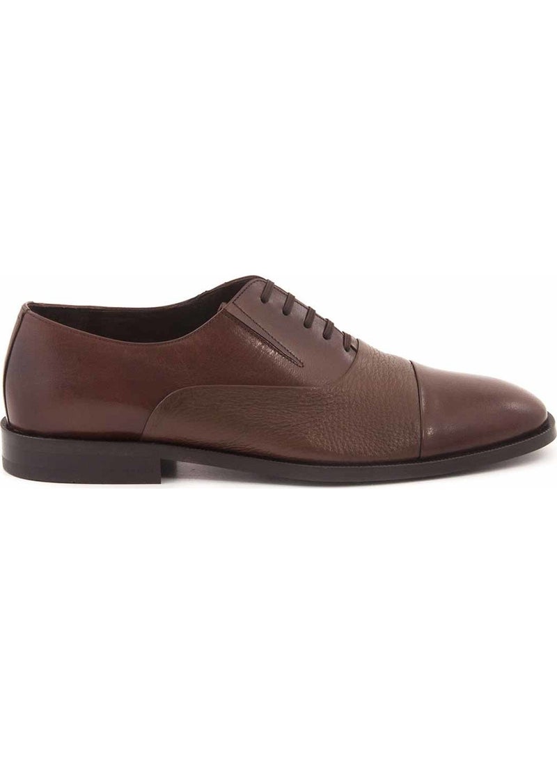 Gold Leather Men's Classic Shoes 12184-1