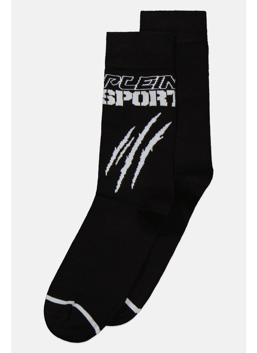 Men 1 Pair Brand Logo Crew Sock, Black