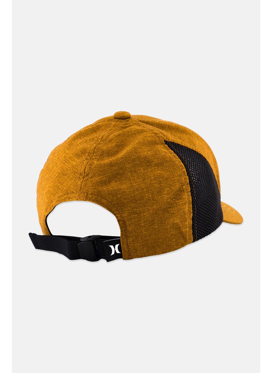 Men Adjustable Brand Logo Phantom Cap, Mustard