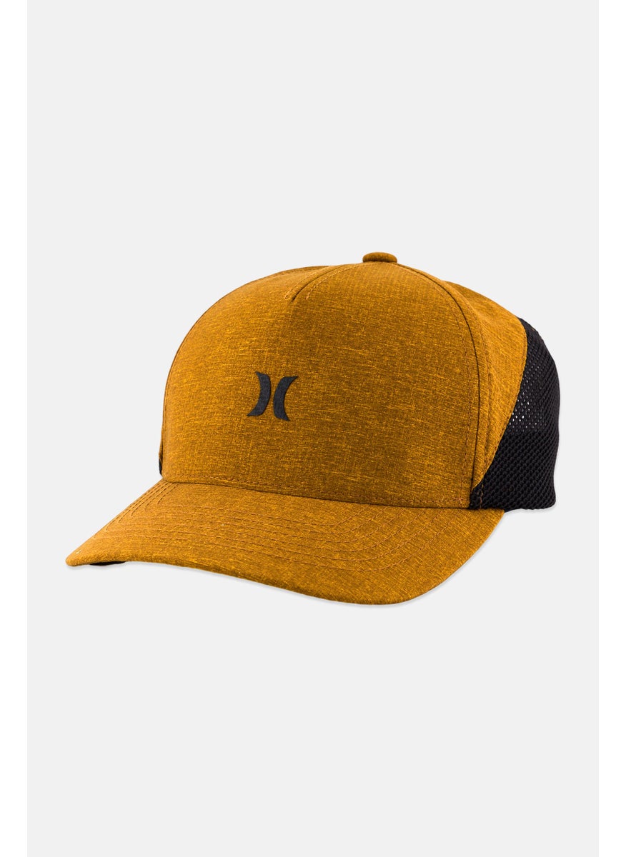 Men Adjustable Brand Logo Phantom Cap, Mustard