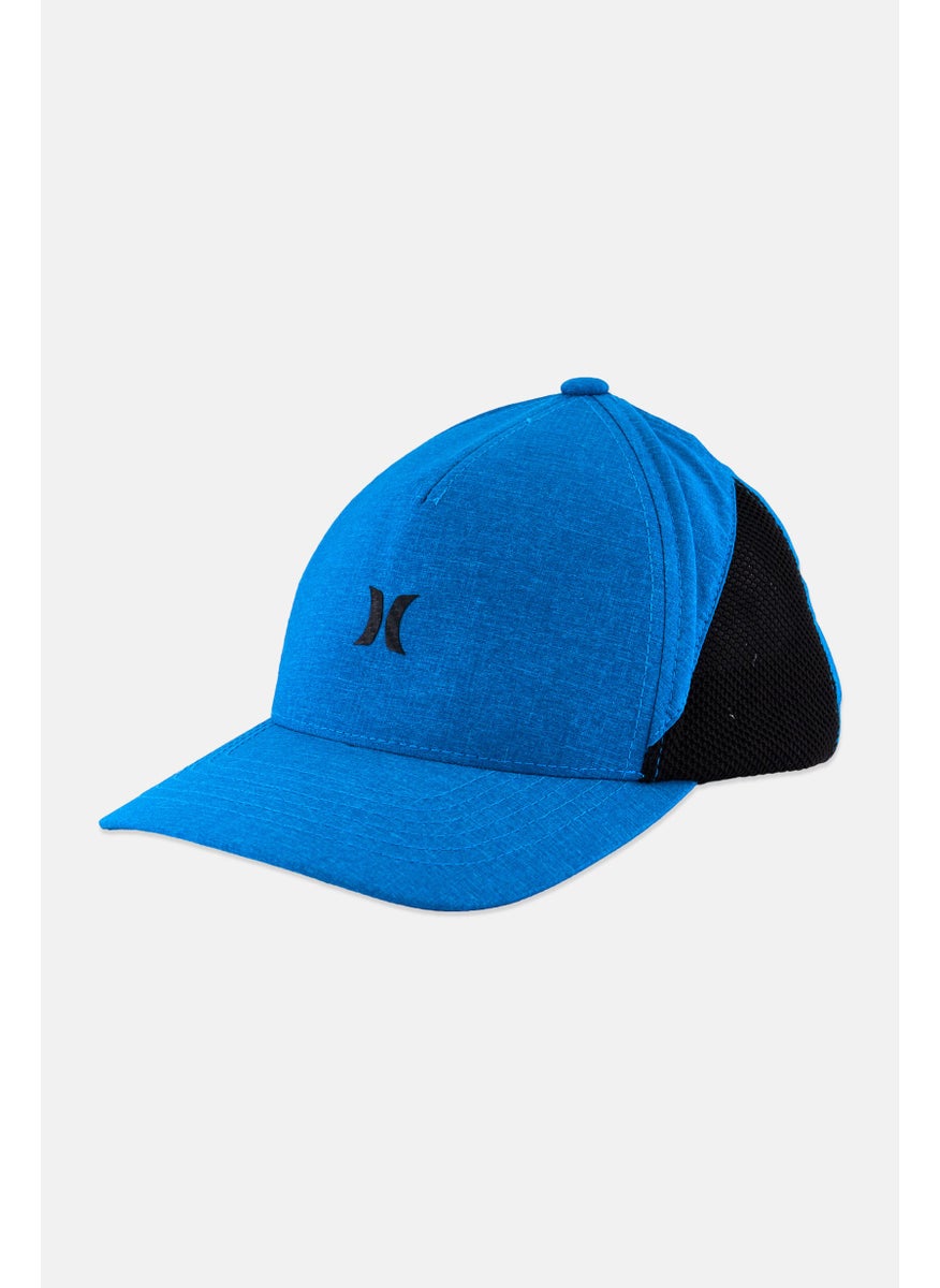 Men Adjustable Brand Logo Cap, Blue