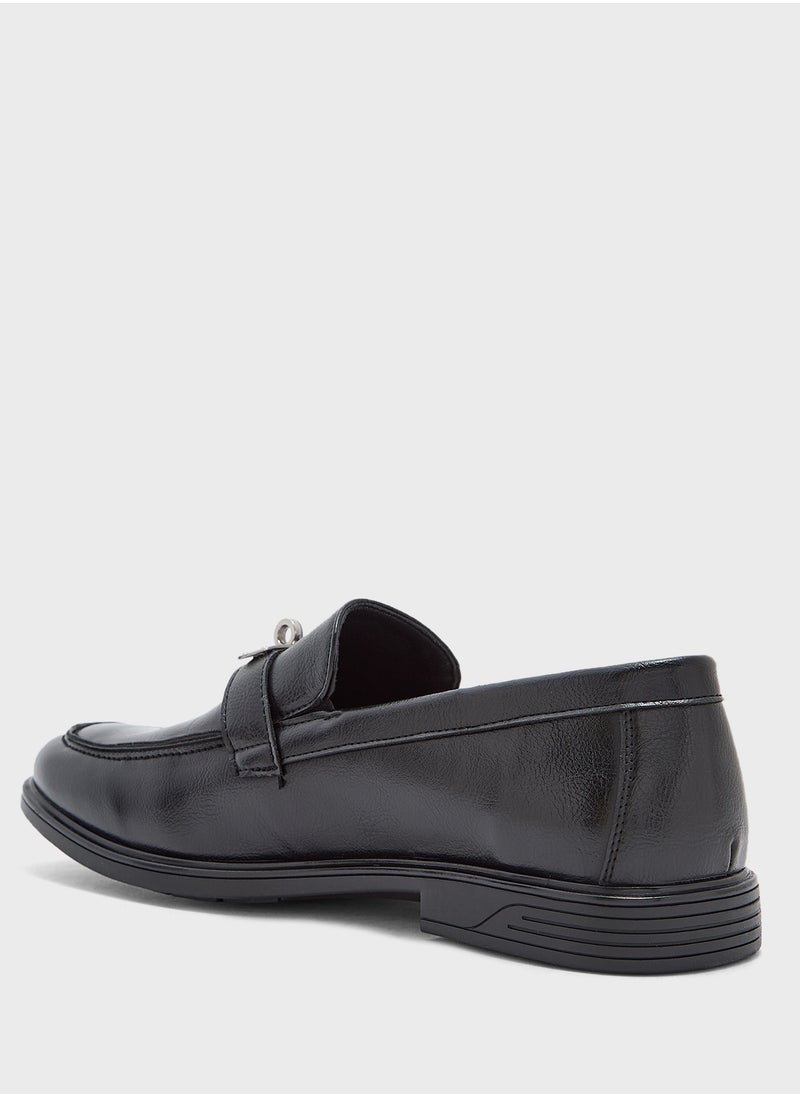 Buckle Detail Formal Loafers