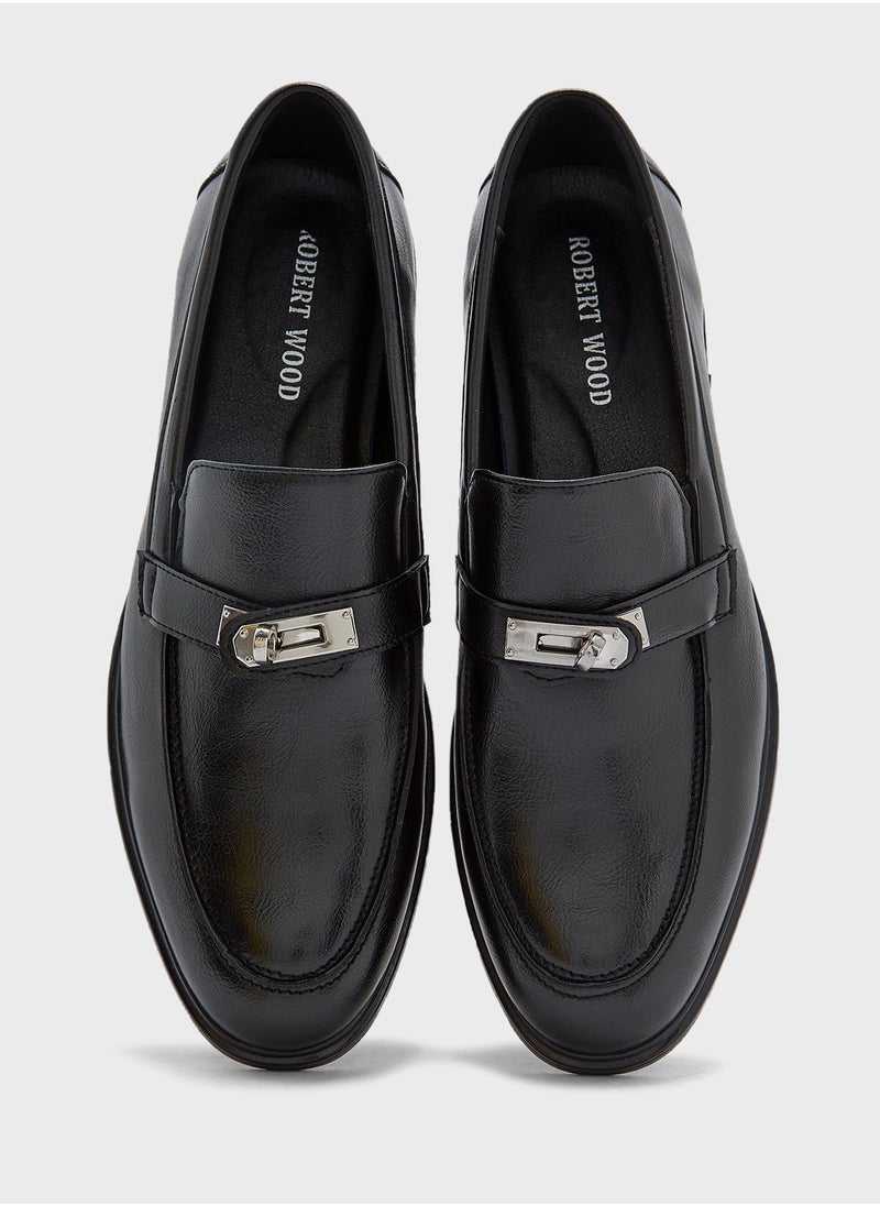 Buckle Detail Formal Loafers