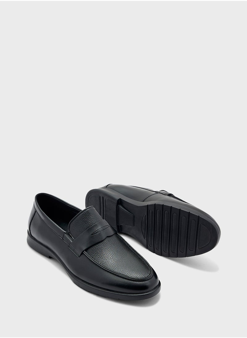 Saddle Detail Formal Slip Ons