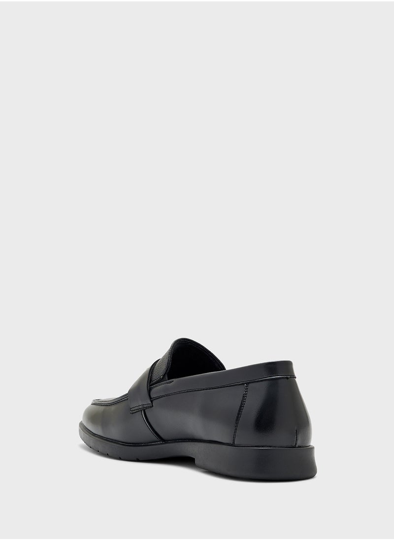 Saddle Detail Formal Slip Ons