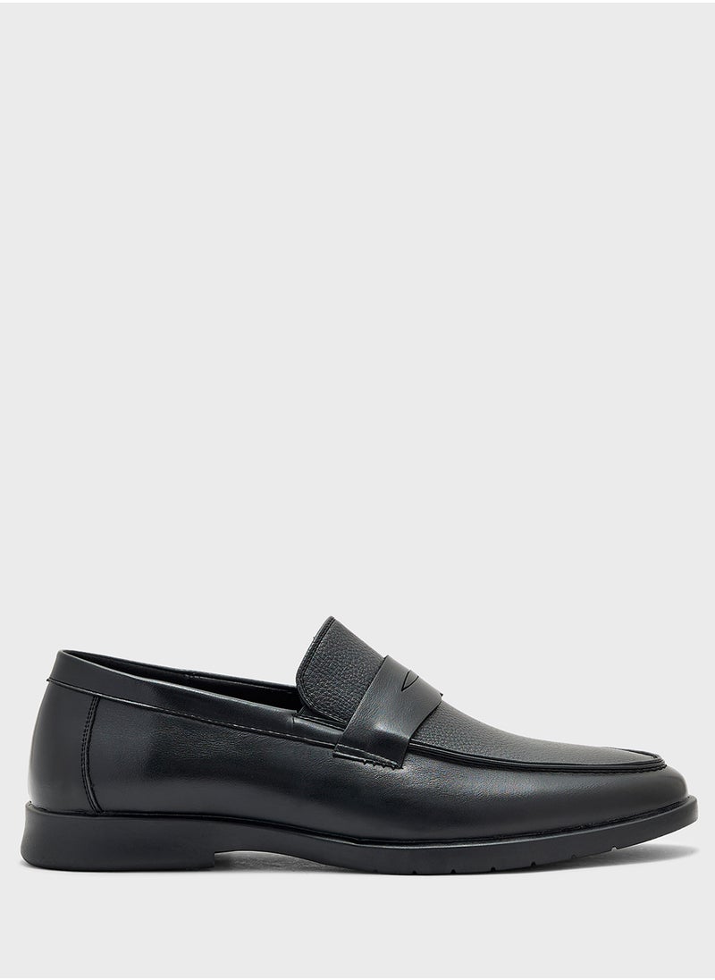 Saddle Detail Formal Slip Ons