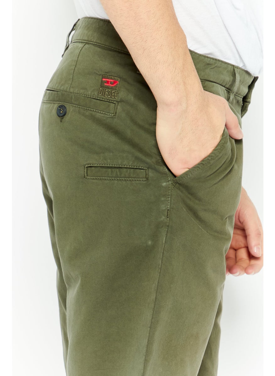 Men Ribma Solid Chino Shorts, Olive