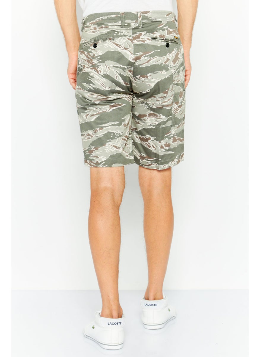 Men Camouflage Bermuda Shorts, Olive