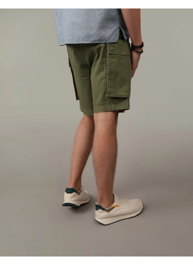 Linen Blend Cargo Shorts