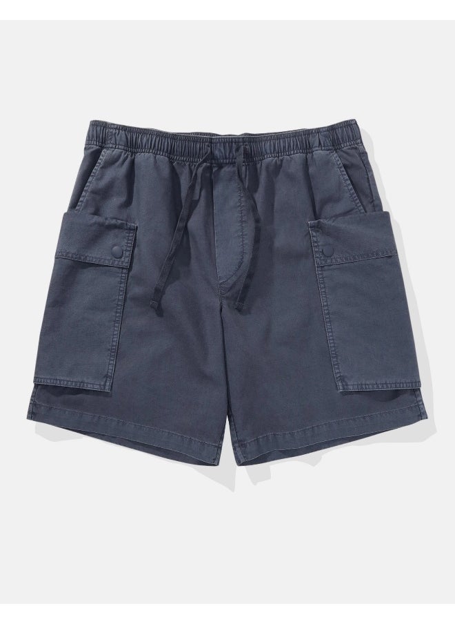 Linen Blend Cargo Shorts