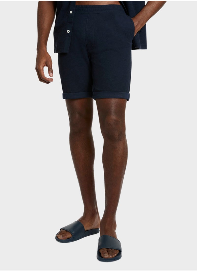 Plain Regular Fit Premium Cotton Shorts