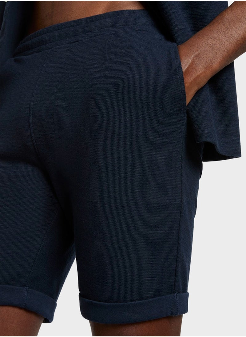 Plain Regular Fit Premium Cotton Shorts