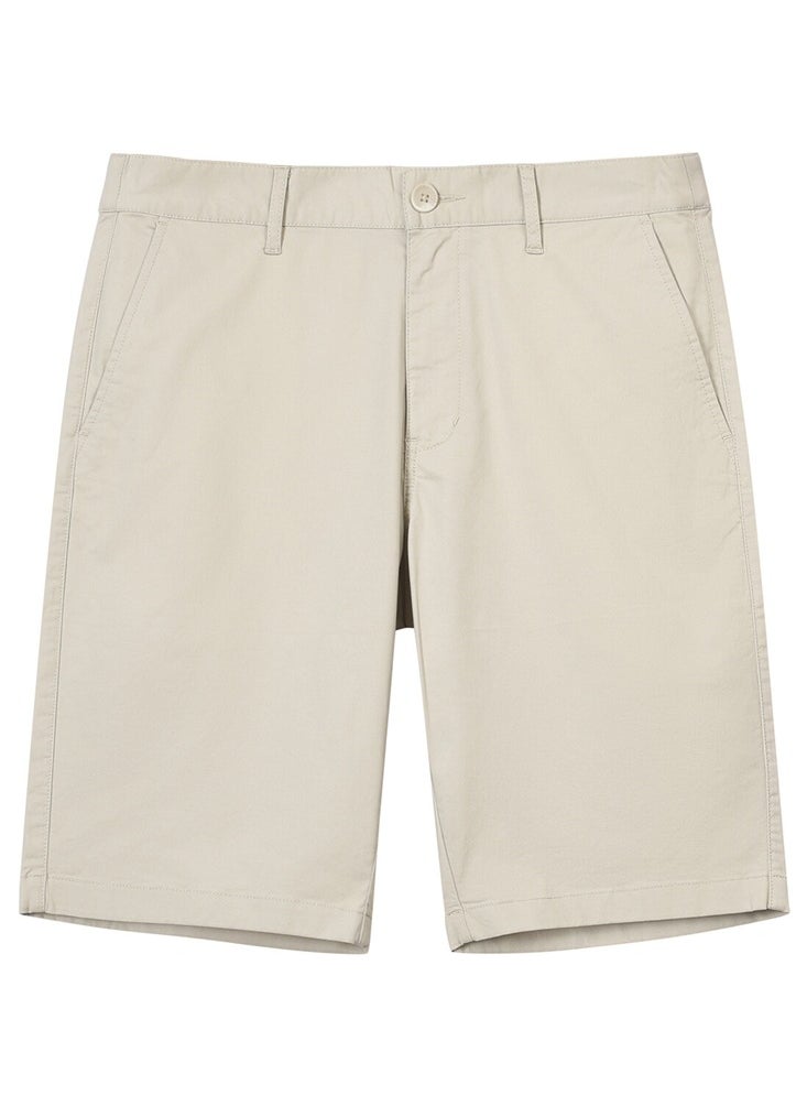 Men's Cotton Elastane Twill Low Rise Slim Fit Bermuda Shorts