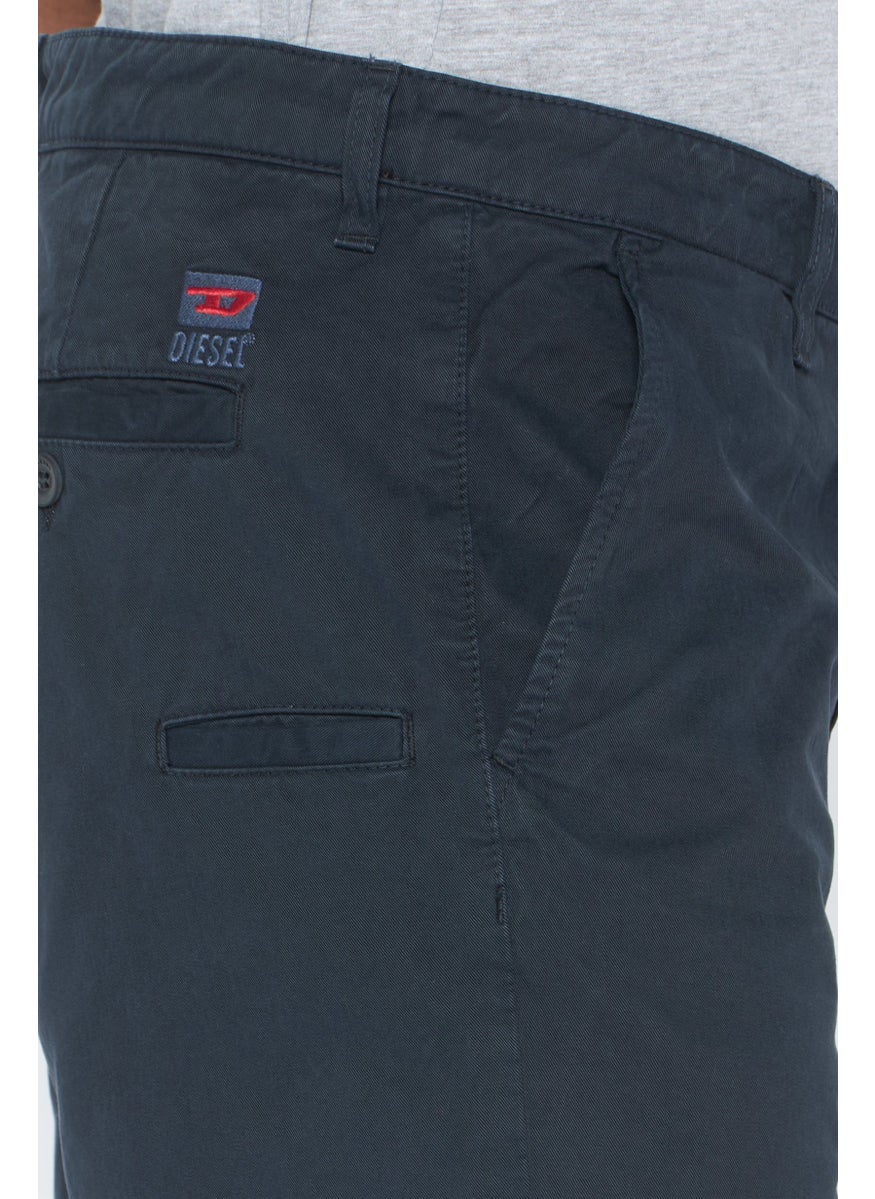 Men Plain Chino Shorts, navy
