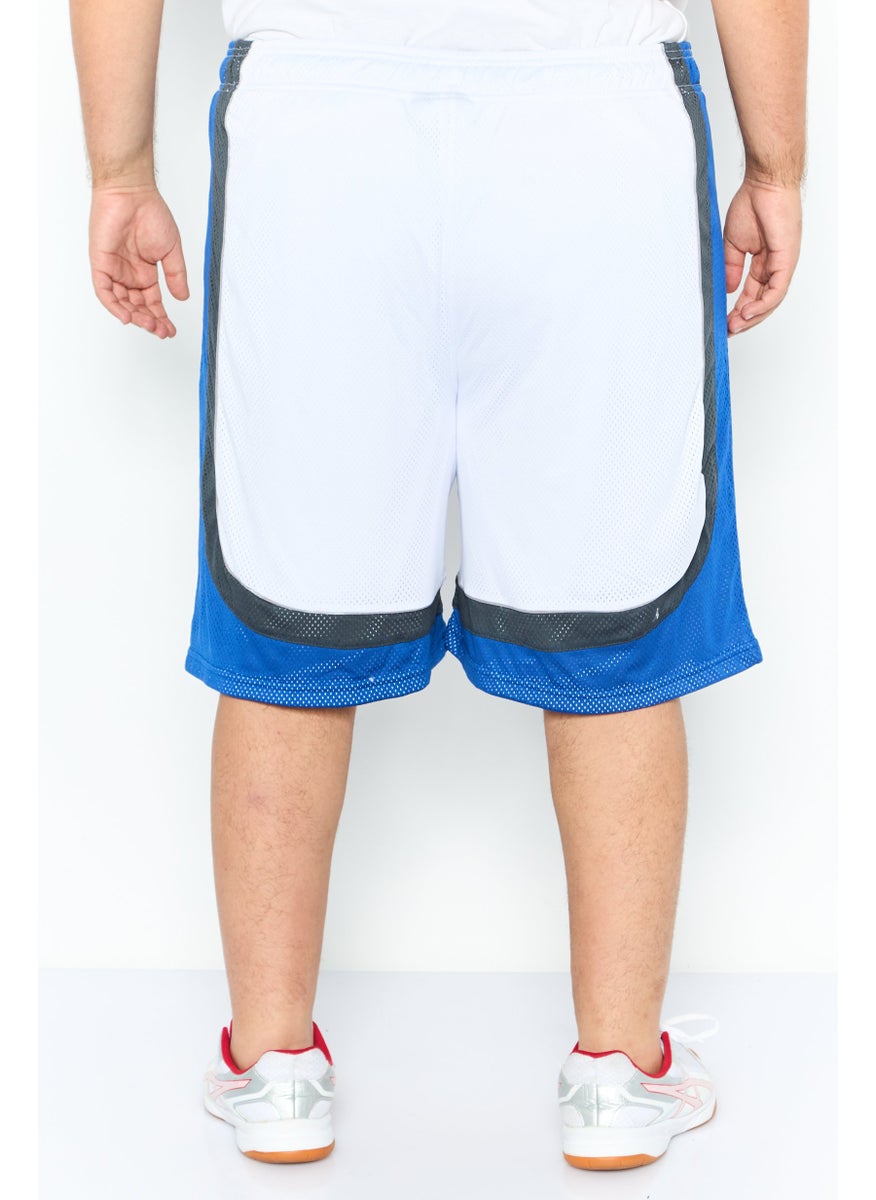 Men Sportswear Fit Brand Logo Short, White Combo