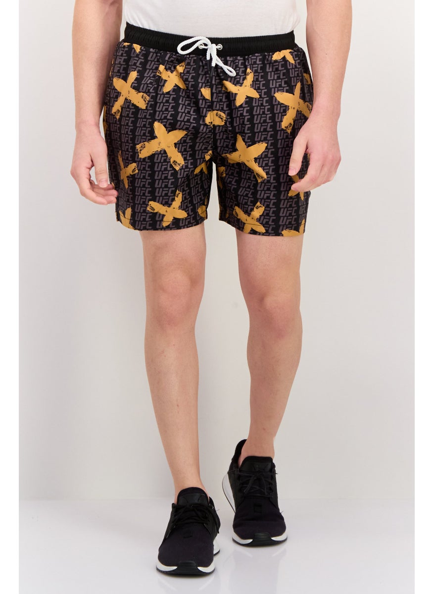 Men Brand Logo Training Shorts, Black