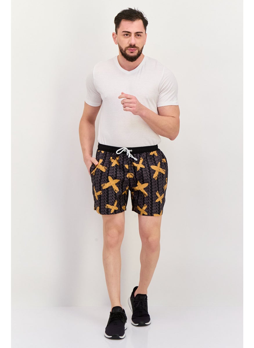 Men Brand Logo Training Shorts, Black