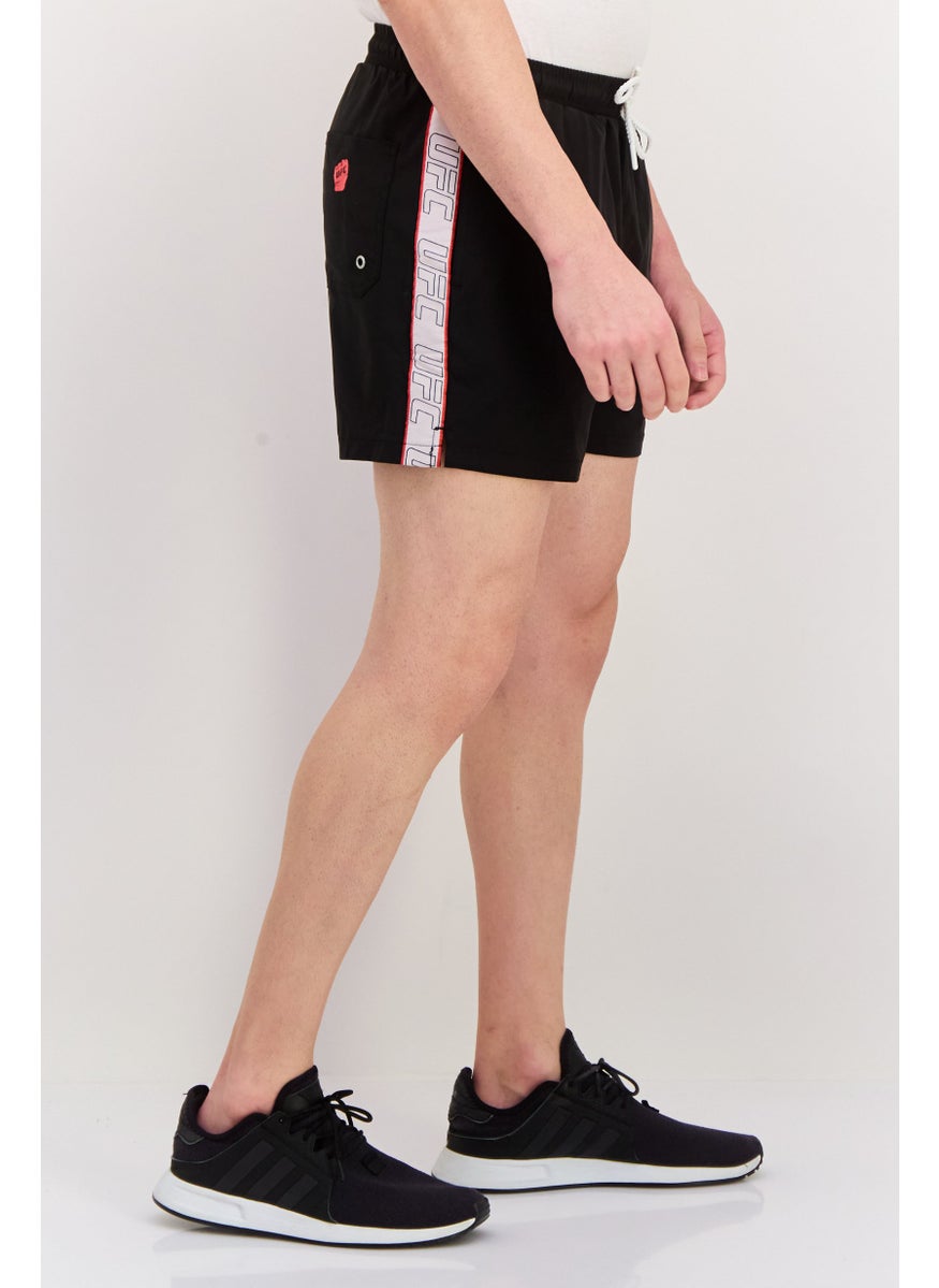 Men Brand Logo Training Shorts, Black Combo