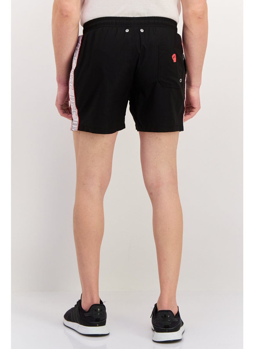 Men Brand Logo Training Shorts, Black Combo