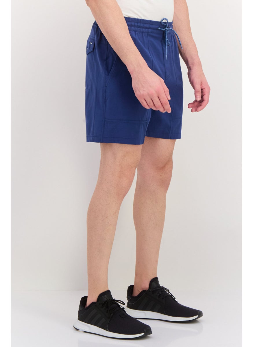 Men Sportswear Fit 6 Inseam Brand Logo Training Shorts, Teal Blue