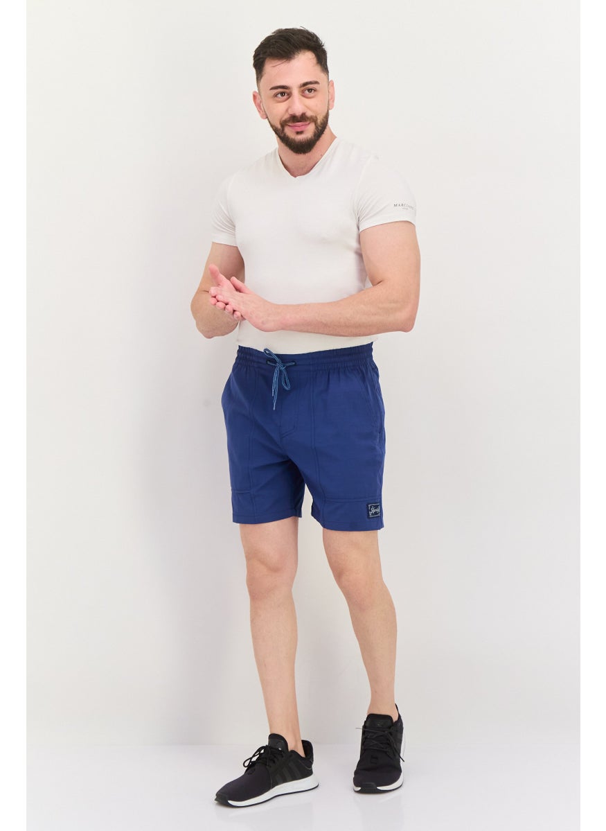 Men Sportswear Fit 6 Inseam Brand Logo Training Shorts, Teal Blue