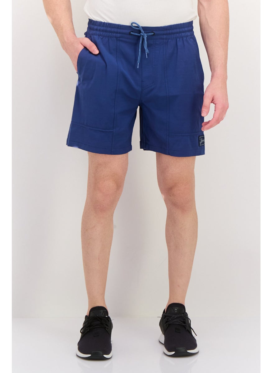 Men Sportswear Fit 6 Inseam Brand Logo Training Shorts, Teal Blue