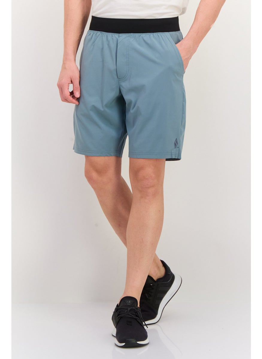 Men Sportswear Fit Outdoor Shorts, Teal Blue