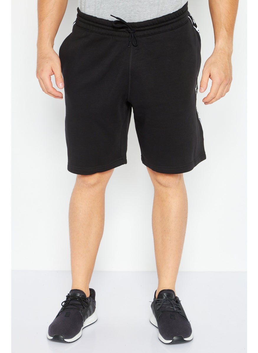 Men Sportswear Fit Brand Logo Training Shorts, Black