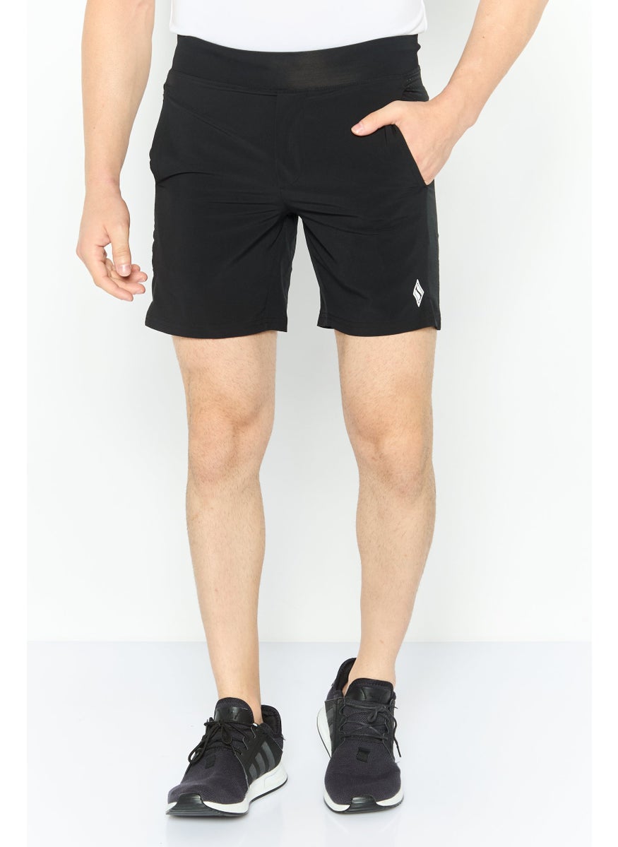 Men Sportswear Fit Training Shorts, Black