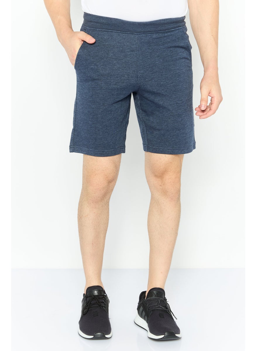 Men Sportswear Fit 9 Inseam Training Shorts, Navy Blue