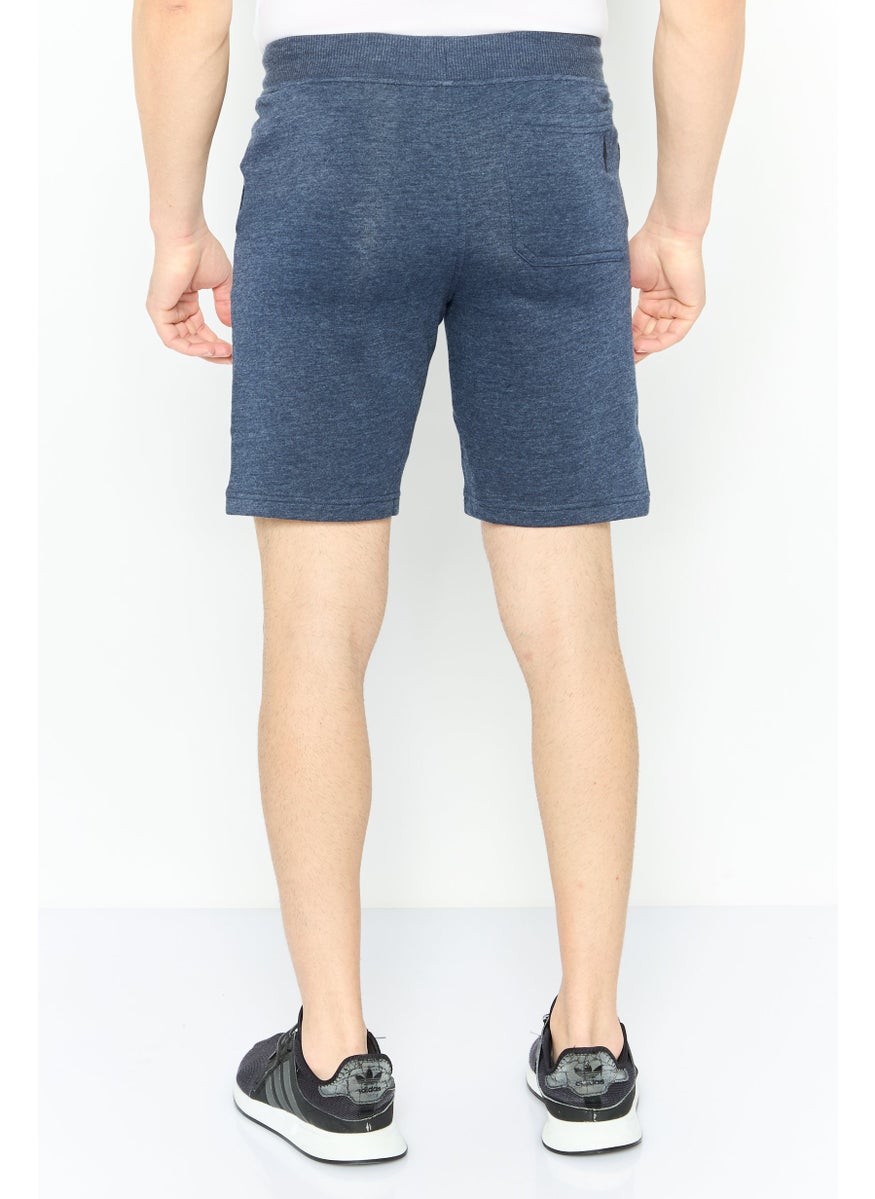 Men Sportswear Fit 9 Inseam Training Shorts, Navy Blue
