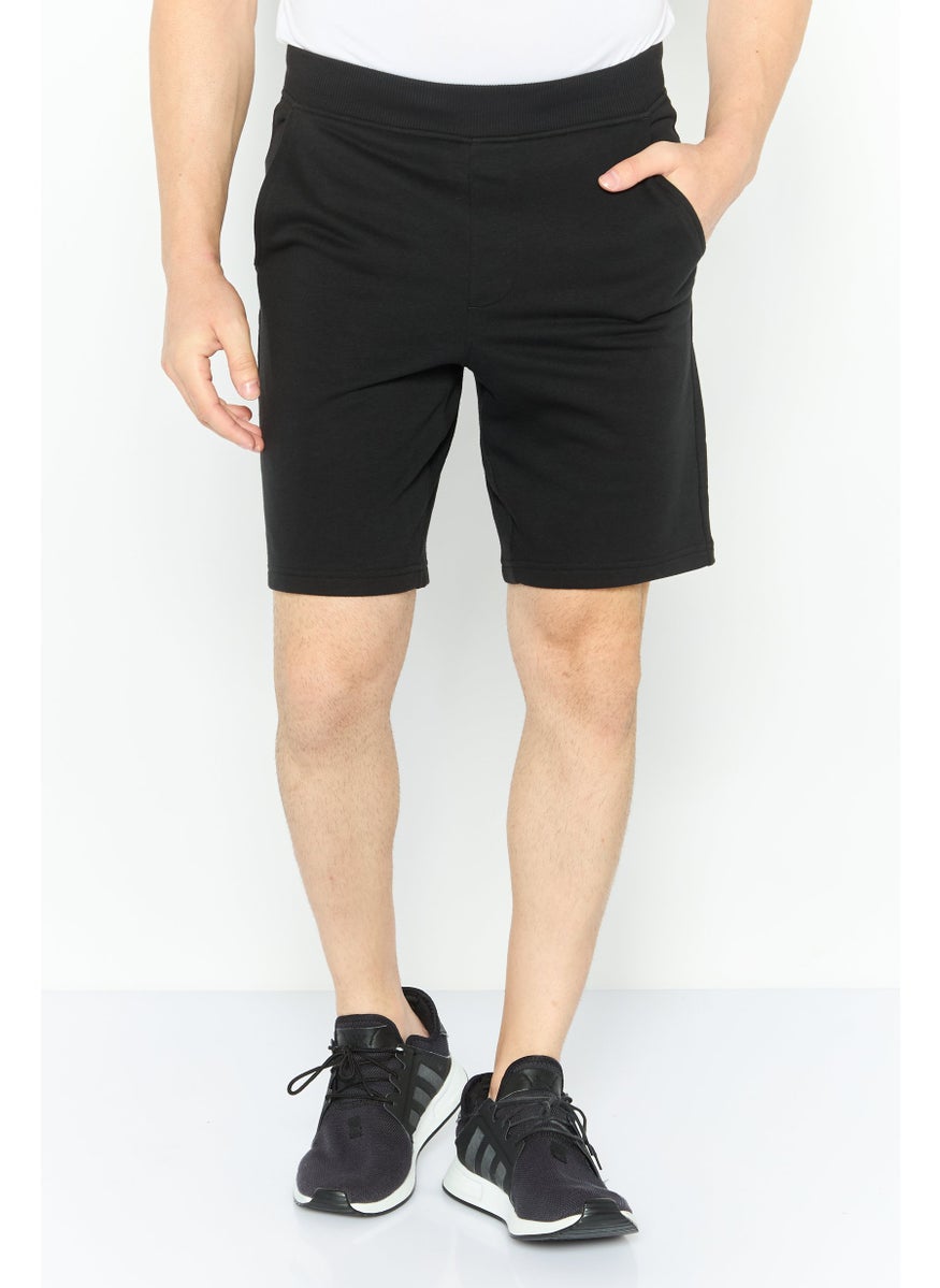 Men Sportswear Fit Outdoor Shorts, Black