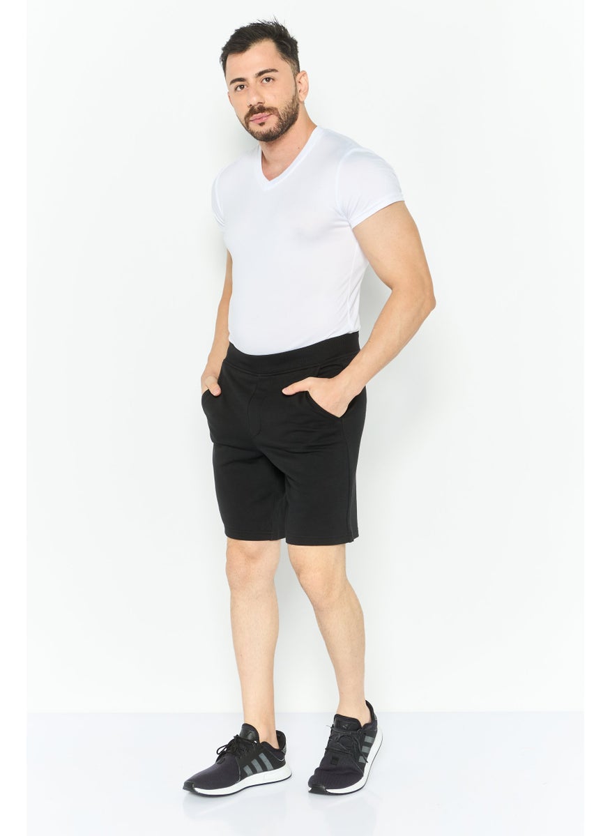 Men Sportswear Fit Outdoor Shorts, Black