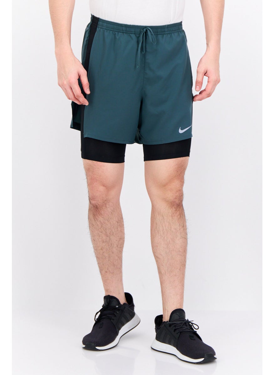 Men Standard Fit 8 Inseam Training Short, Green