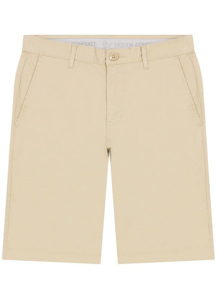 Men's Cotton Elastane Twill Low Rise Slim Fit Bermuda Shorts