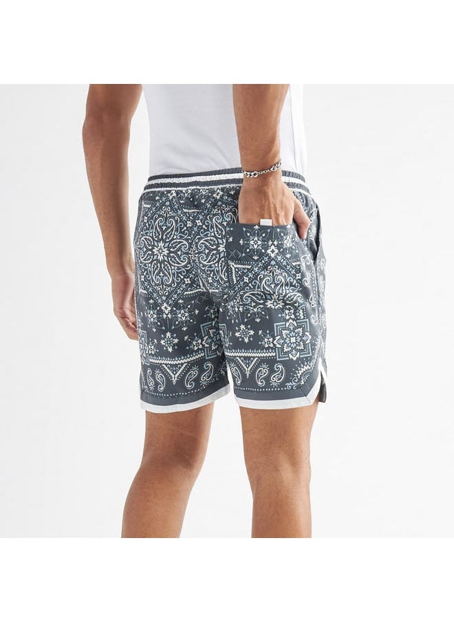 Paisley Print Pool Shorts