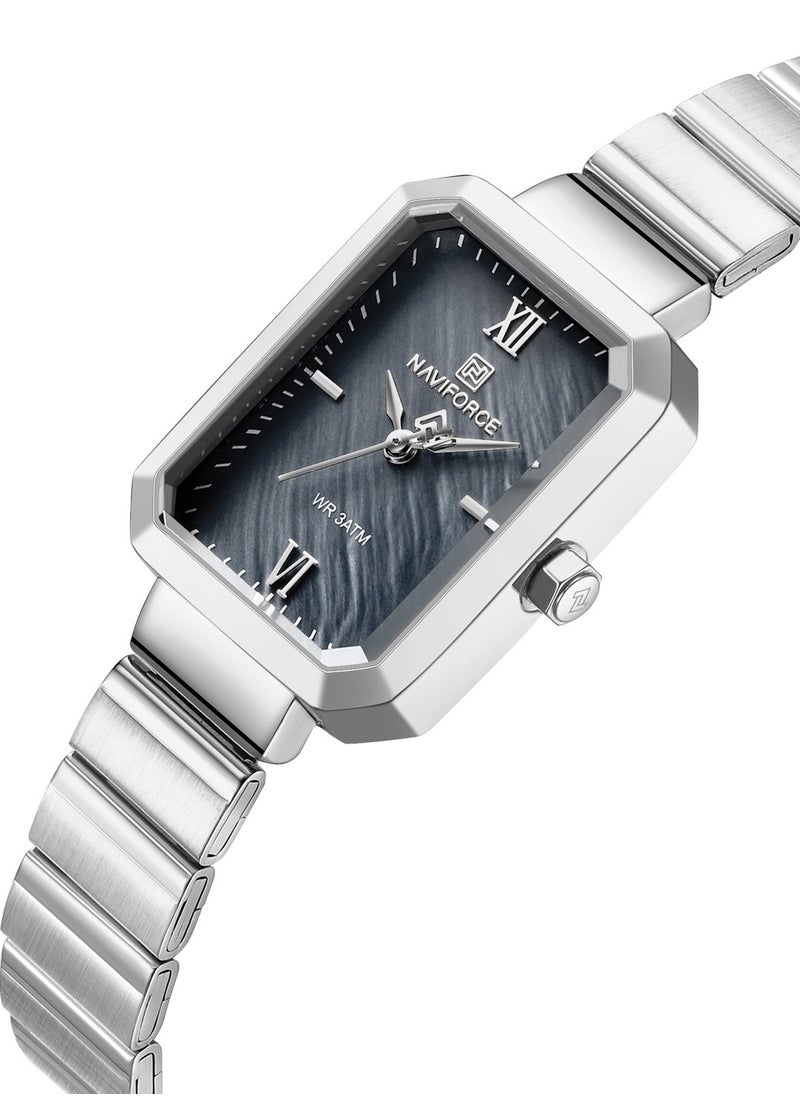 Stainless Steel Dual Tone Analog Wrist Watch For Women NF5050 S/B/S